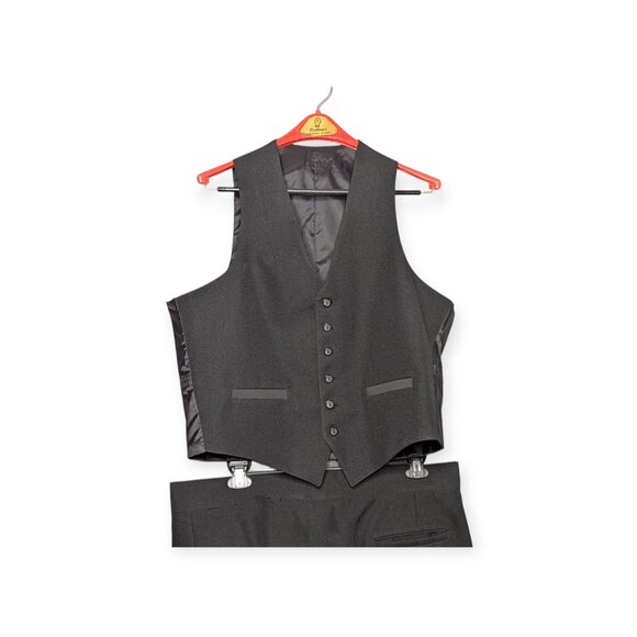 Vintage Hampshire by Palm Beach Formals Black Men's 4 Piece Tuxedo Set Size 43R - Picture 3 of 16